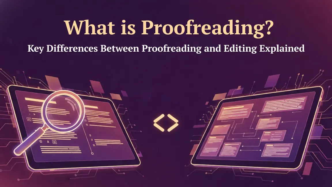 What is Proofreading? Key Differences Between Proofreading and Editing